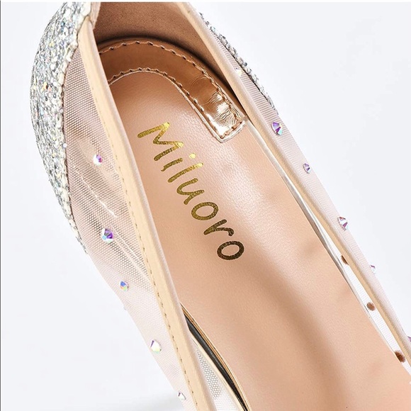 Rhinestone Mesh Pumps (Louboutin Follies Strass vibes!) ❤️ Wedding Shoes - Picture 14 of 15